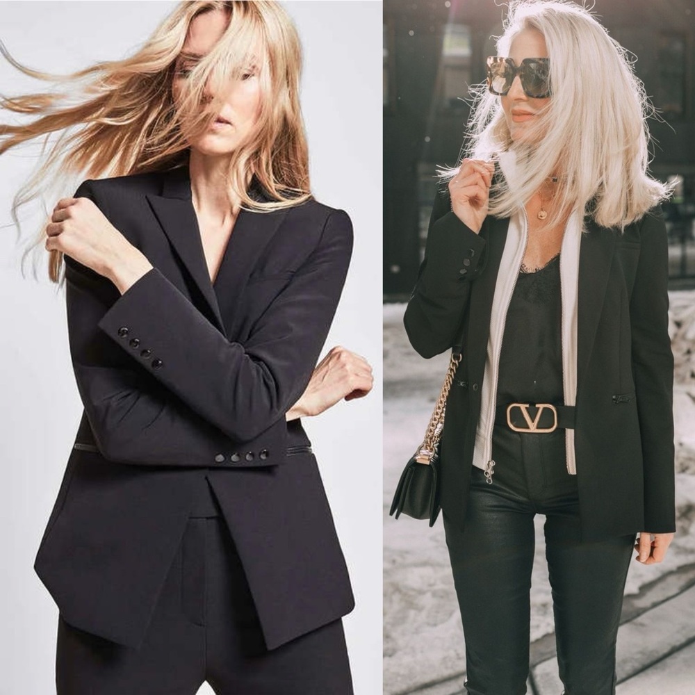 Veronica Beard Iconic Scuba Dickey Jacket Blazer Black - Picture 12 of 13